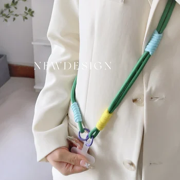 Lanyard Cross-body Shoulder Straps Keychain Adjustable Korea Long Rope with Replacement Patch for Mobile Phone Accessories 1