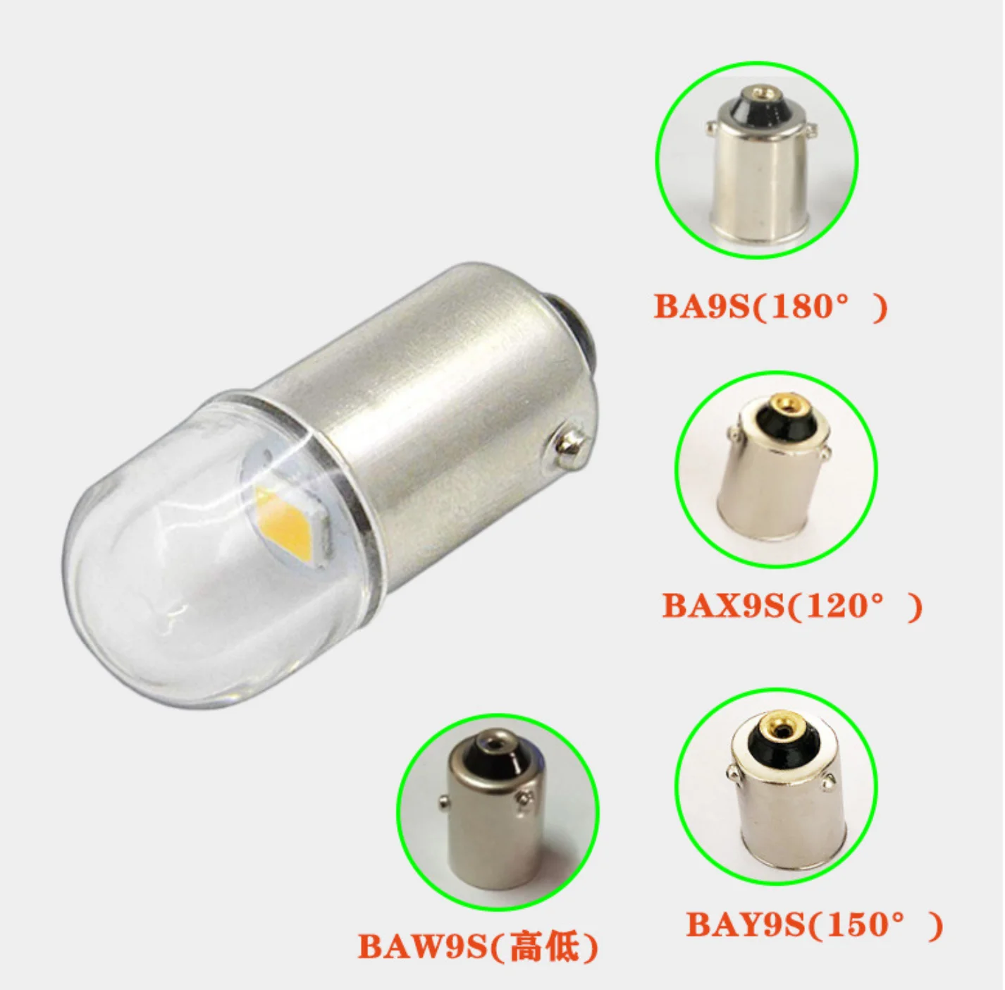 4PCS Led Bulb BA9S BAX9S BAY9S BAW9S 1SMD2835 6v 12v 24v Car Interior Dome  Trunk Light Motorcycle Side Parker Lamp - AliExpress