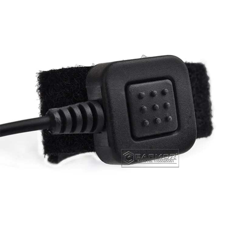 EARMOR-M50 tactical headset PTT, PTT extended finger button, call button, adapter M51, compatible with tactical equipment
