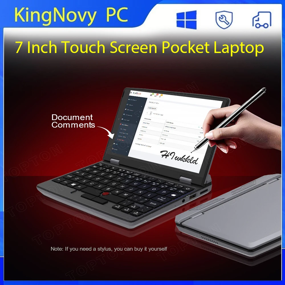 Topton7InchLaptopTouchScreenUltrabookJ4105J412512GBDDR4Max