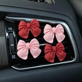 Deodorante per auto Profumo per auto con nodo a fiocco Car-styling Odore naturale Condizionatore d'aria Clip di uscita Fragranza Accessori auto
