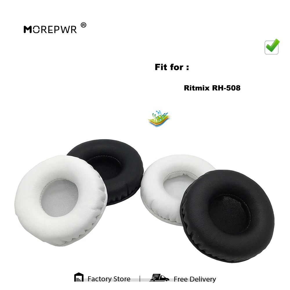 

Morepwr New Upgrade Replacement EarPads for Ritmix RH-508 Headset Parts Leather Cushion Velvet Earmuff Sleeve Cover