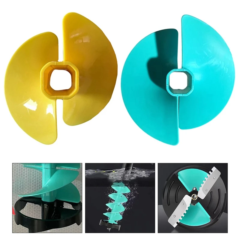 Ice Auger Bit Fan Blade Nylon Drill Adapter Float Ice Auger Bit Fan Blades Power Tools Drill Bits 6 Inch-AA70 ice auger bit