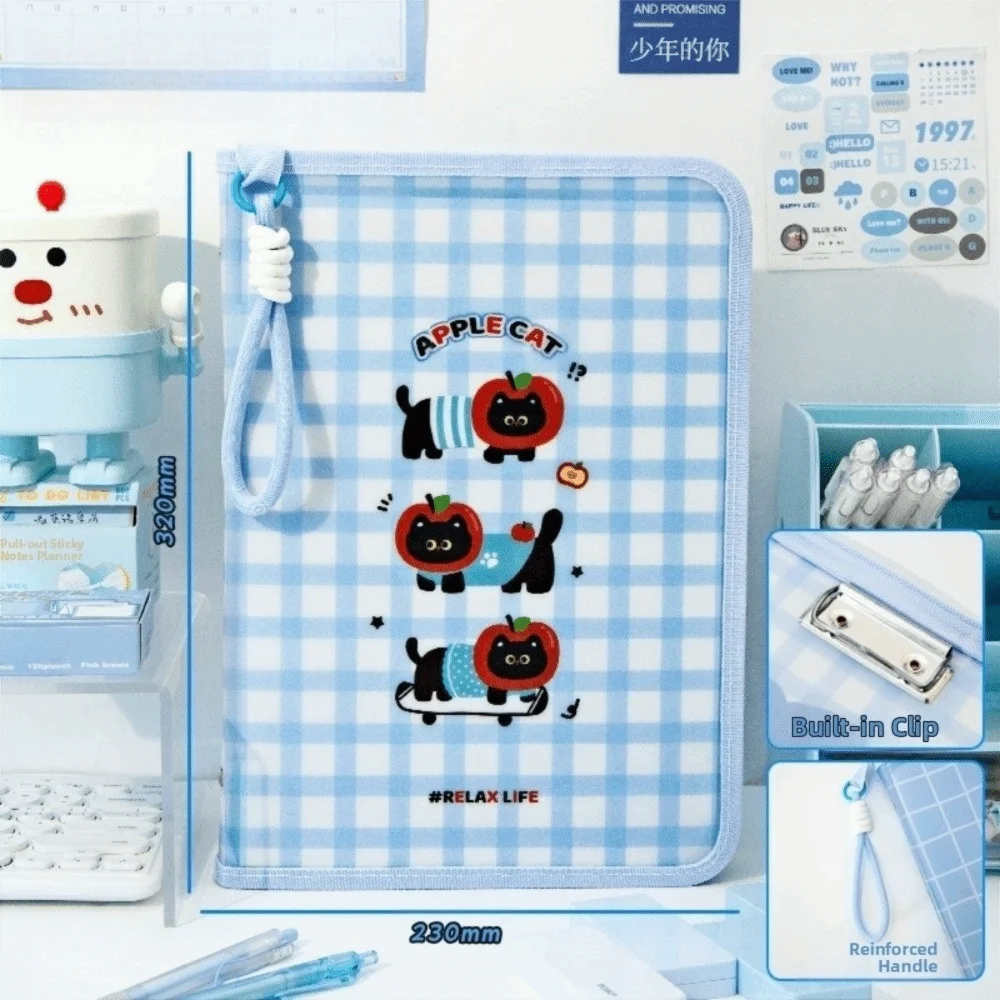 대용량 A4 파일 보관 가방 방수 휴대용 문서 가방 투명 휴대용 데이터 보관 가방