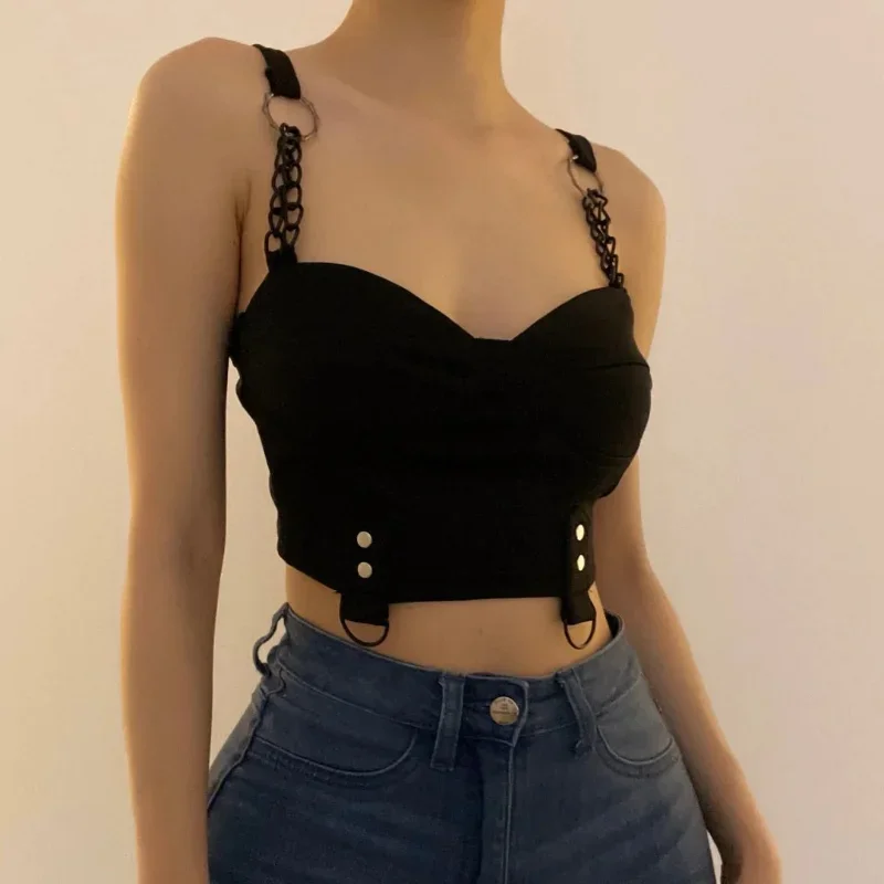 Canottiera Gotica In Rete Per Donna - Maniche Esterne In Pizzo, Stile Punk E Alternativo - Top Senza Maniche - 2