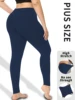 Plus size Low Rise Super Soft Leggings for Women - High Elasticity Tights for Yoga Running Workout Casual Wear