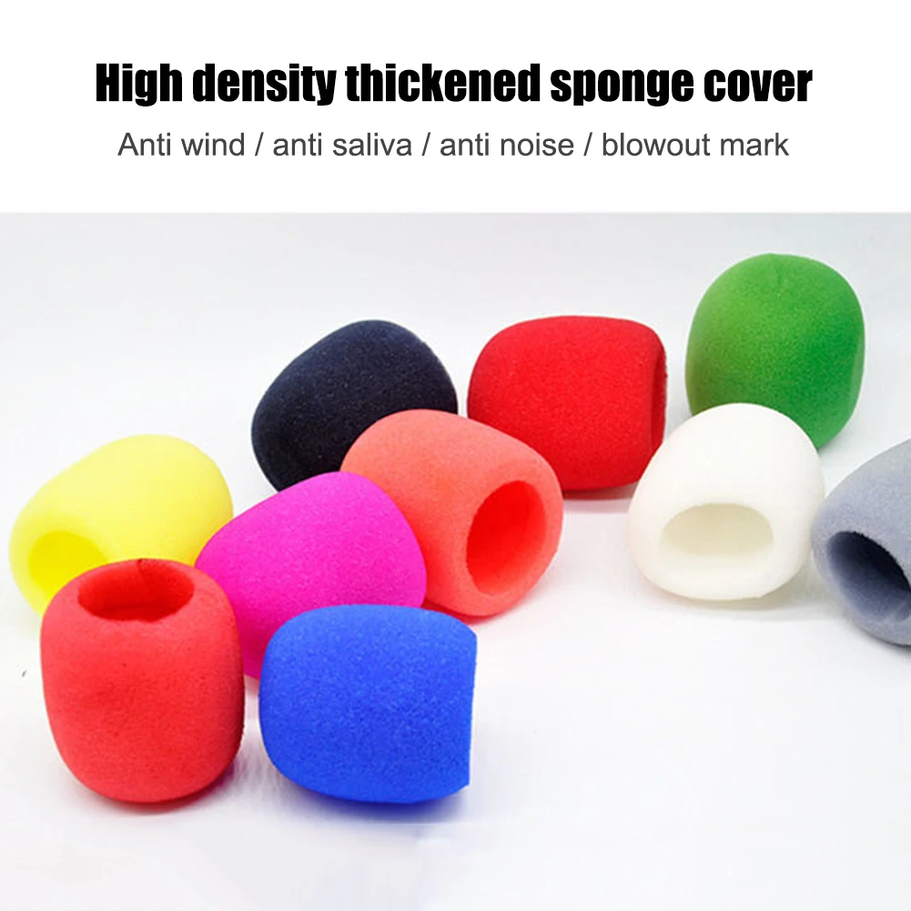 10Pcs Microphone Foam Cover Handheld Stage Windscreen Sponge Cover Foam Protective Cap for KTV DJ Mic Sleeve