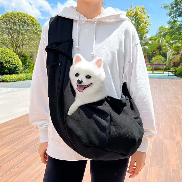 Outdoor Pet Carrier Bag - Adjustable Crossbody Shoulder Strap,Casual Pet Outing | Stylish Pet Bag | Comfortable Pet Transport 3