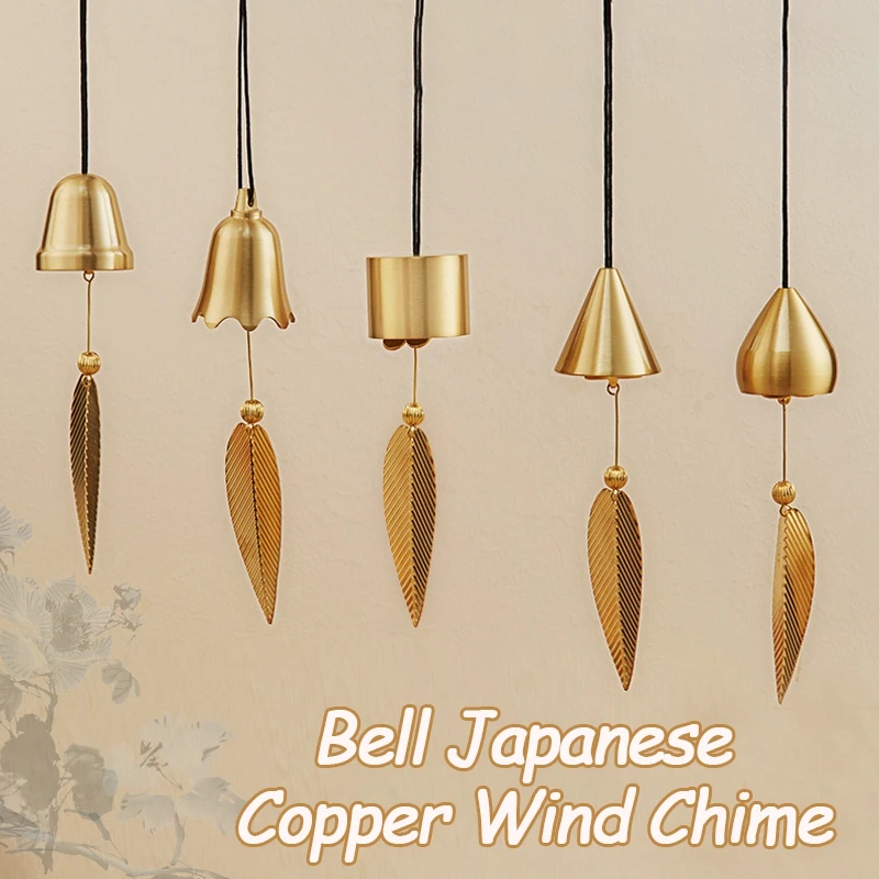 Outdoor Wind Chimes Copper Bells Copper Wind Chime Hanging Ornaments Japanese Wind Bell Garden Decor Chimes Outdoor Balcony Rain Chains Car Charm Decoration