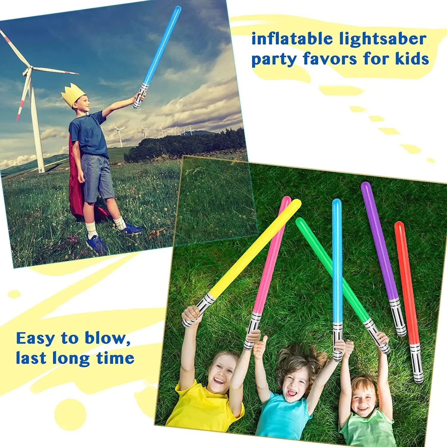 Kids Inflate Lightsaber Laser Sword Toy Fighting Balloon Party Favors Long Stick PVC Sword for Children Gift 4