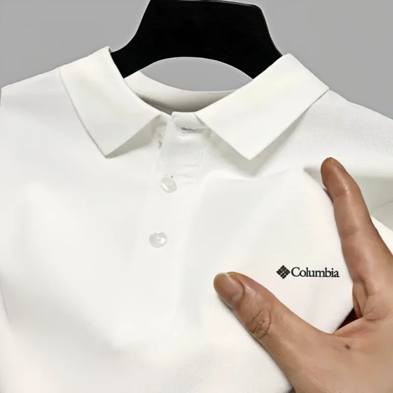 Men's short sleeved polo shirt high-end brand embroidered top 2026 summer new solid color comfortable and casual lapel T-shirt S98be9d31215e4da492823150d3c130dbq