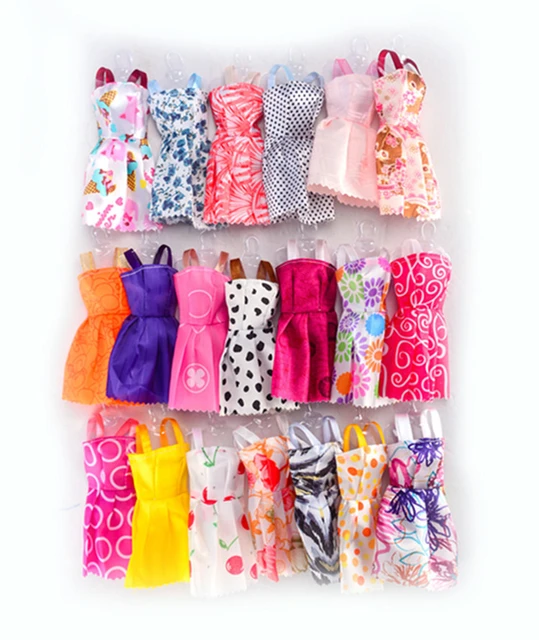 10pcs Random Doll Clothes For Barbies Handmade Long Wedding Dress