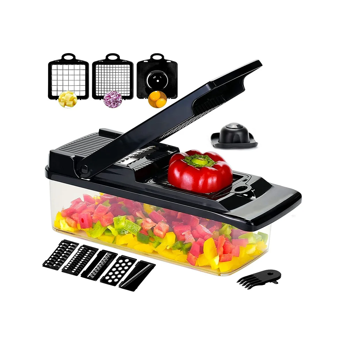 

Измельчитель для овощей, профессиональный многофункциональный измельчитель для лука, 11 в 1