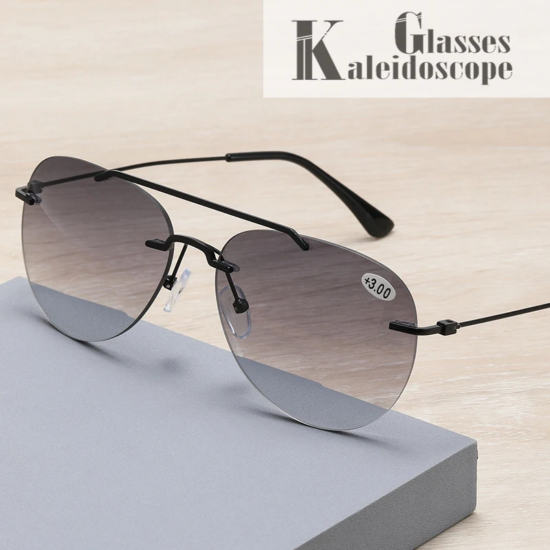 Occhiali Da Lettura Bifocali Senza Montatura Con Montatura In - Foto 10