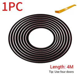 Enhanced Car Door Window Weatherproof Seal Strip - Noise Reduction & Insulation Rubber Strip (4 Meter)