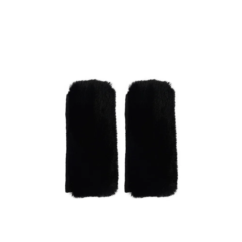 New 1 Pc Plush Fur Furry Bag Strap Covers Sleeves with Loop Fastener Cover for Bag Handles Replacements Accessories