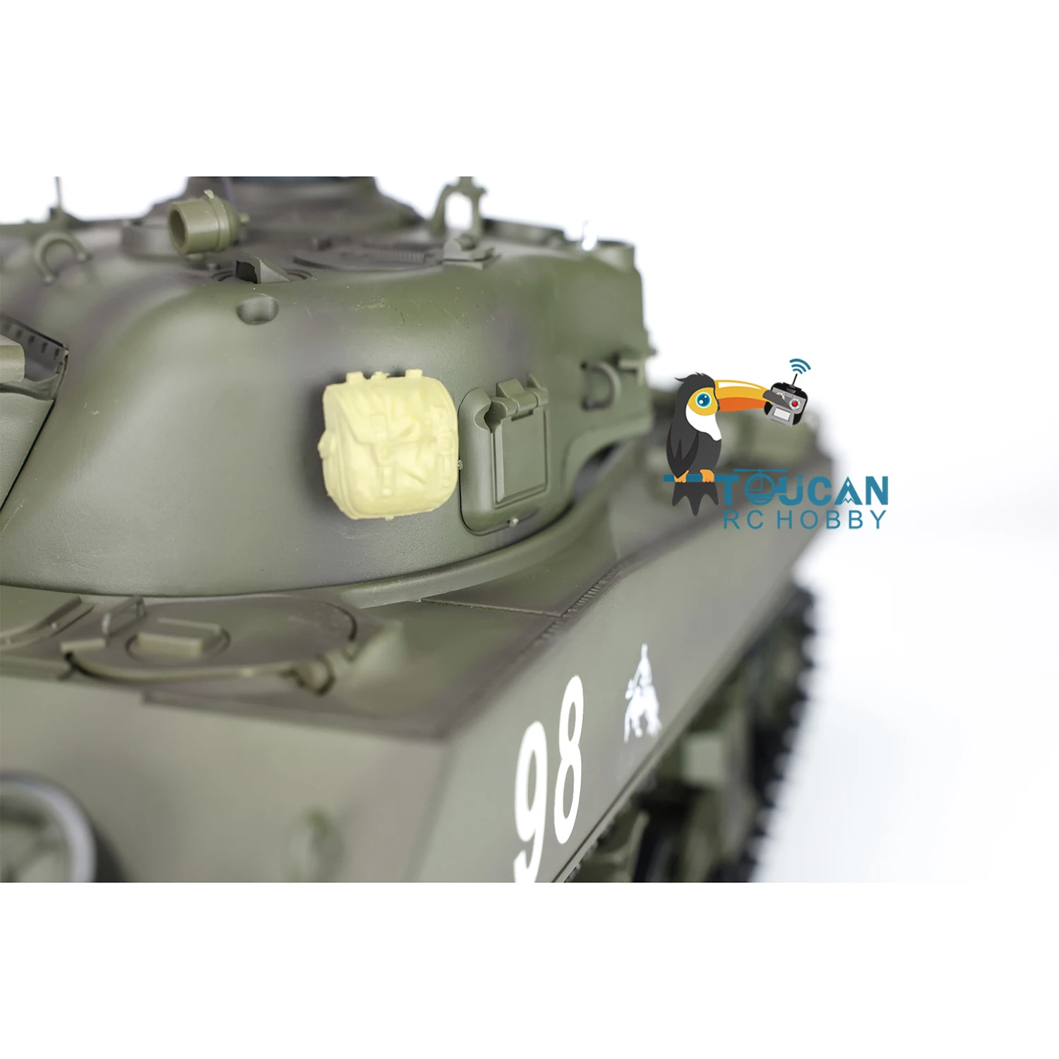 Heng Long 1/16 RC Tank 7.0 Plastic M4A3 Sherman RTR Model 3898 Barrel Recoil Battle Against Outdoor Toys for Boy TH17666-SMT7 6
