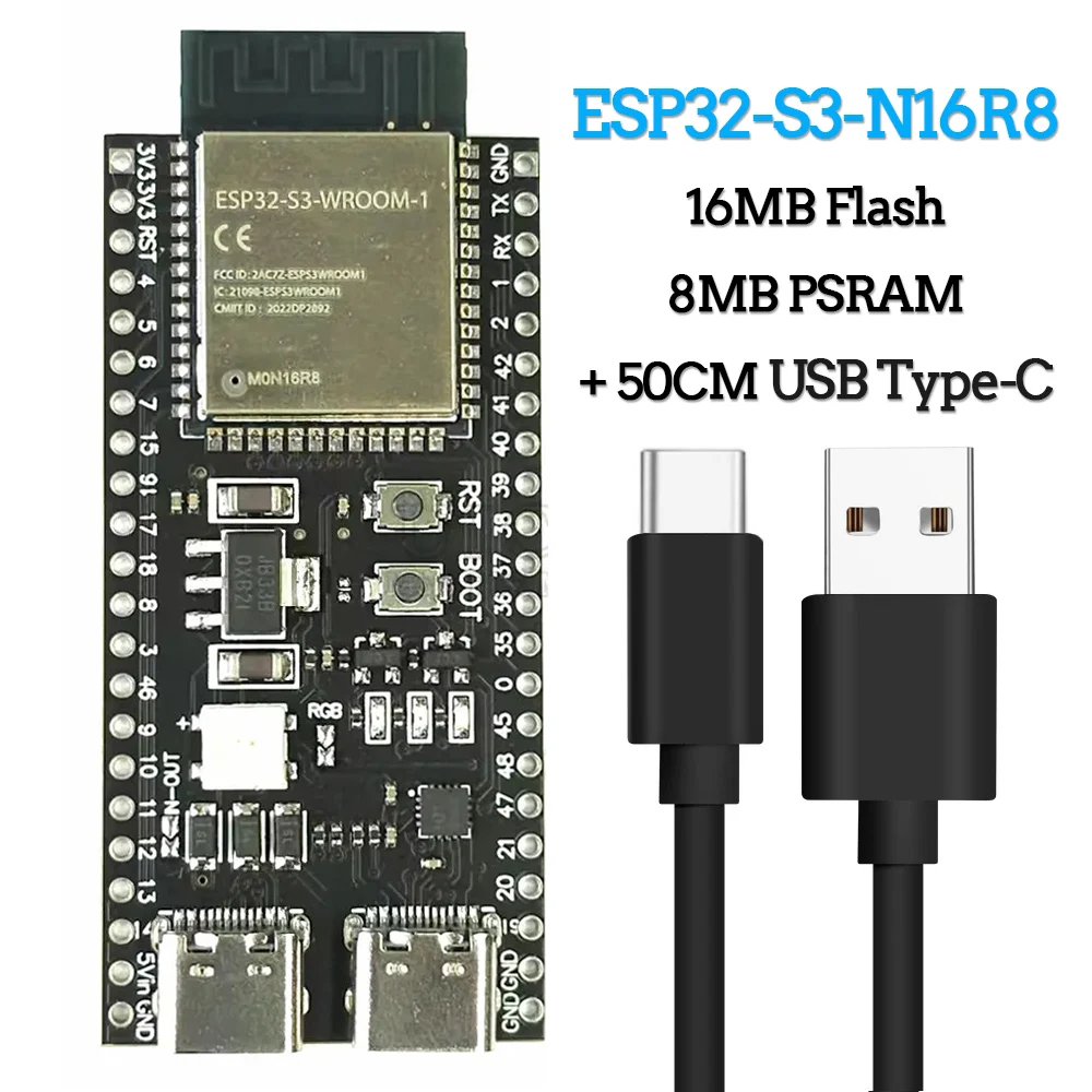 ตัวเลือกสินค้า บอร์ดพัฒนา ESP32-S3 Wi-Fi สำหรับ Arduino