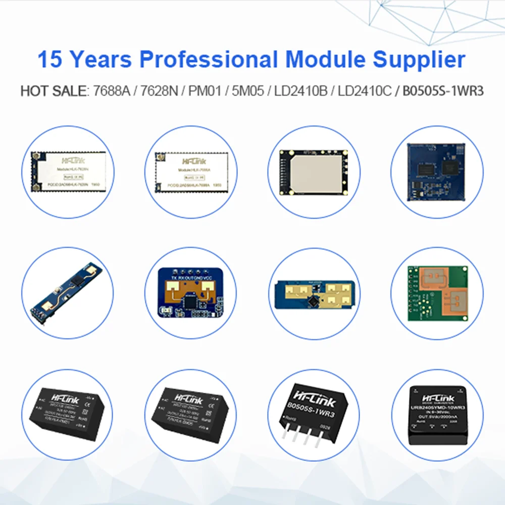 Hi-Link Original 3000Vac Isolated 24V 2W 100~240Vac AC-DC Power Supply Module HLK-2M24