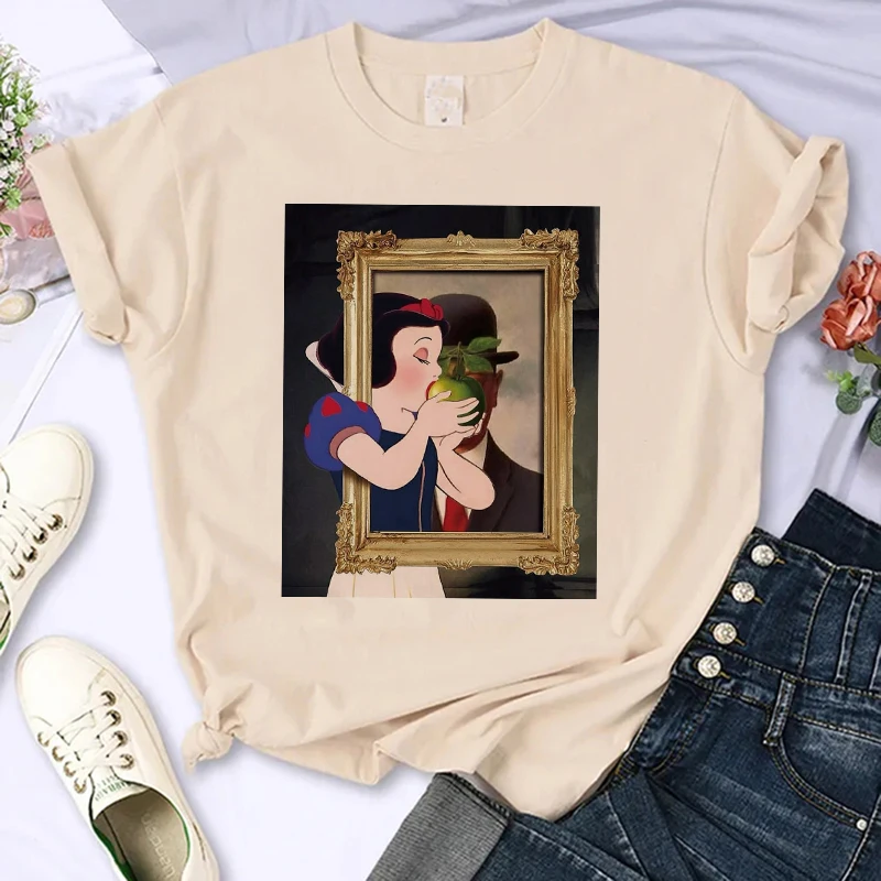 Streetwear Hip Hop Graphic Disney Princess T Shirt Women Harajuku 90s Cute T-shirt Funny Tshirt Female Clothes