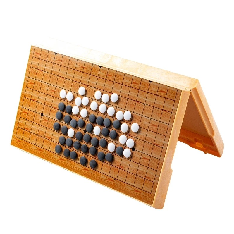 

Magnetic Foldable Table Go Chess Set Chinese Old Board Game Weiqi Checkers Gobang Magnetism Plastic Go Game Children Toy Gift