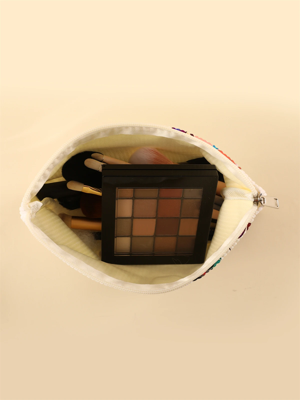 Corduroy Travel Cosmetic Bag Portable Makeup Storage Bag Purses Women Large Capacity Zipper Make Up Organizer Storage Clutch