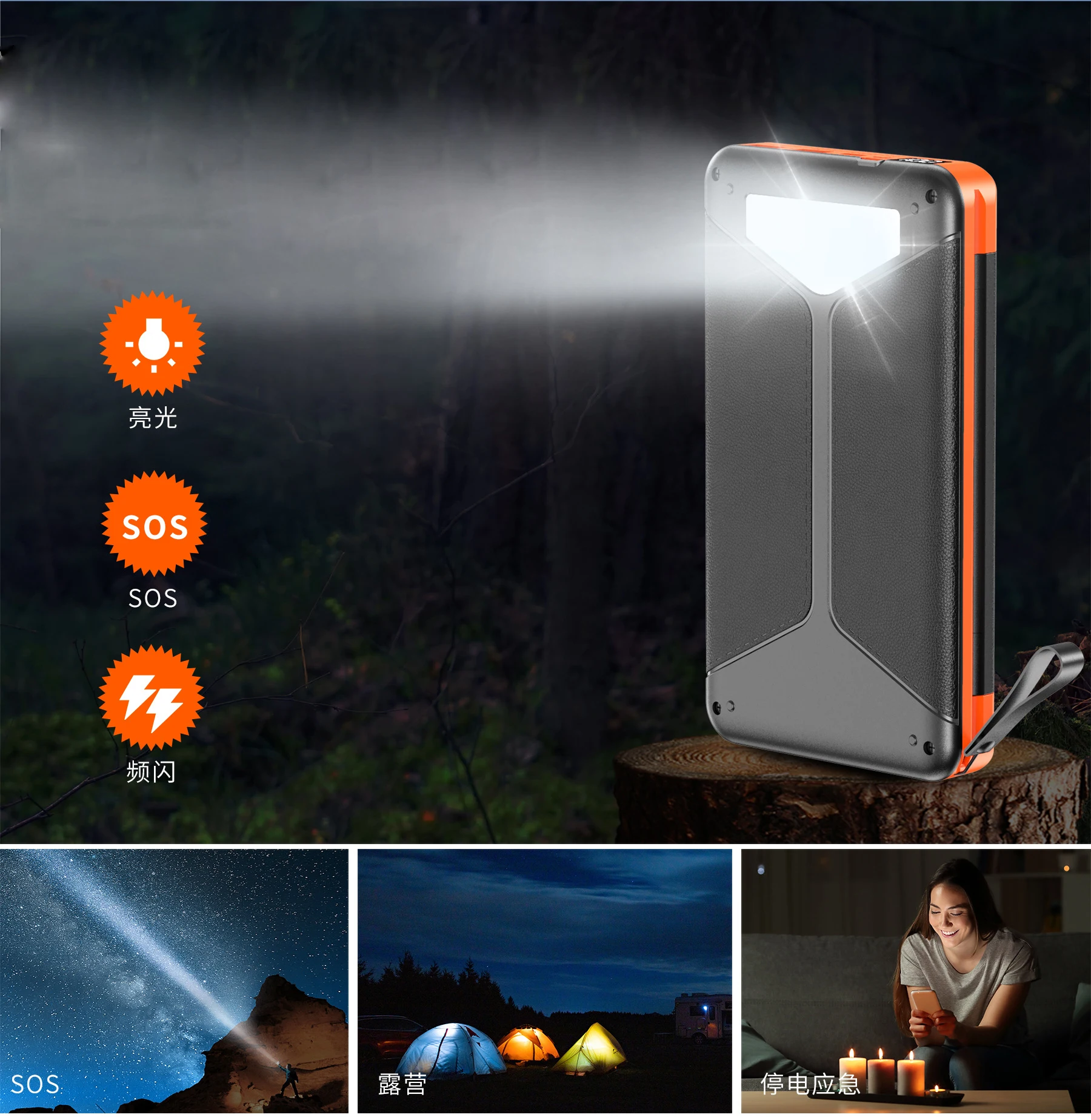 20000mAh Folding Solar Power Bank – Qi Wireless