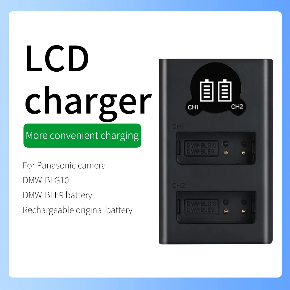 Panasonic Camera DMW-BLG10E Battery Charger DC-TX2 DC-G100 DC-G110 DC-GX9 DC-LX100M2 DMC-TZ100 DMC-TZ85 DMC-TZ82 DMC-TZ81