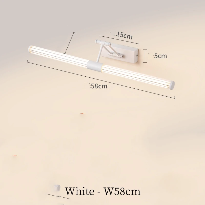 Led Mirror Lights Wall Lamps Bathroom Waterproof White Black LED Flat Lamp Modern Indoor Wall lamp Bathroom Lighting Make Up