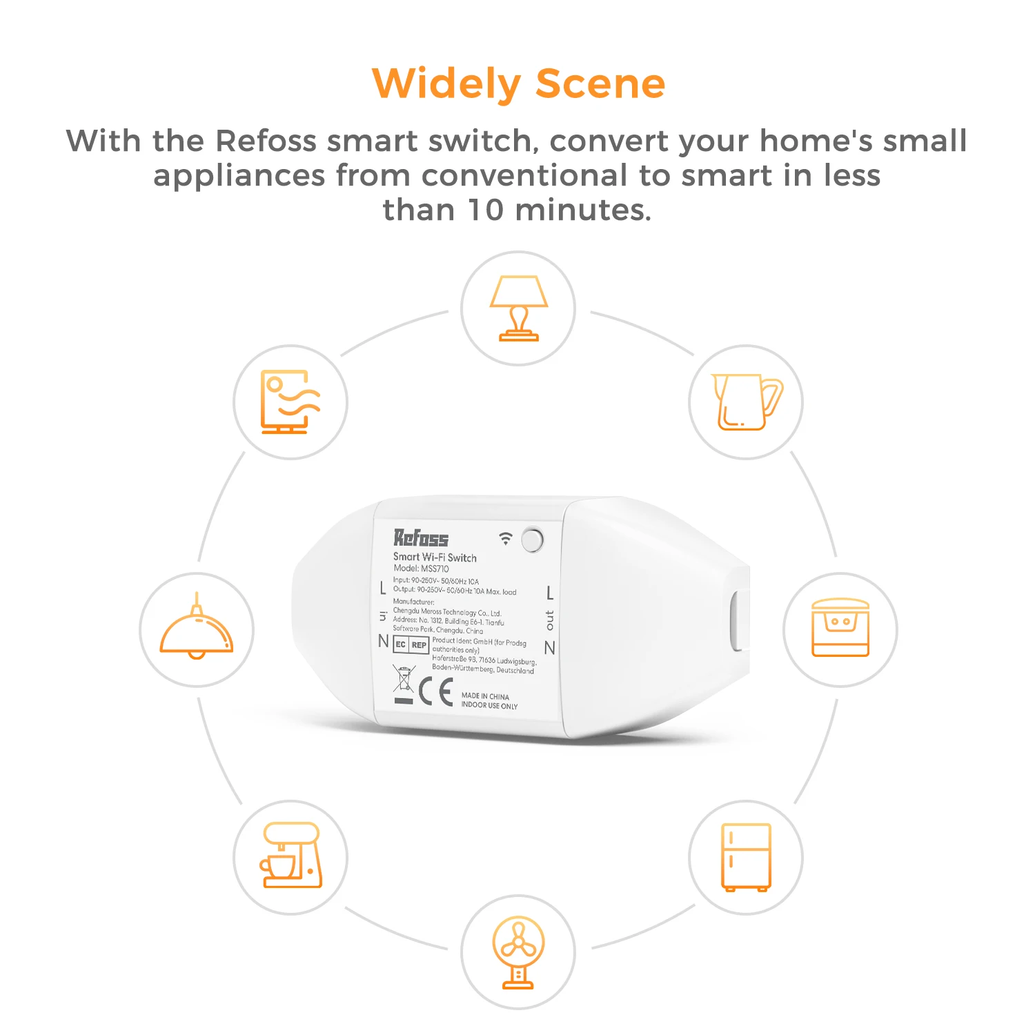 Refoss HomeKit DIY Smart Switch,WiFi Smart Switches,1 Pack