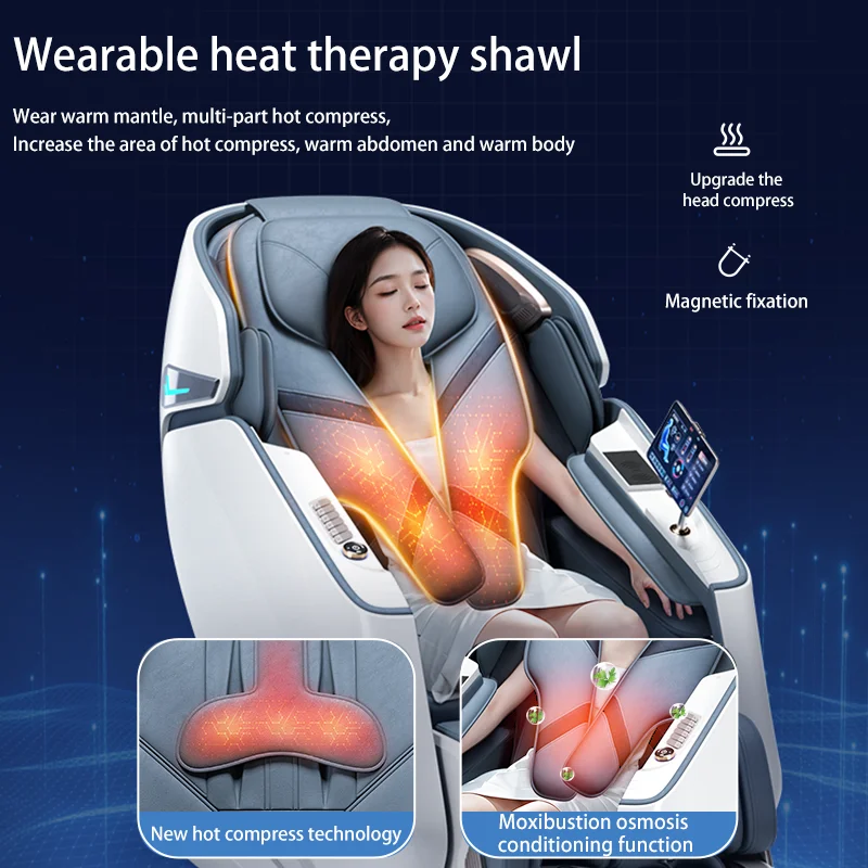 Full Body 4D Electric Zero Gravity Luxury Bluetooth Massage Chair SL Track Manipulator Electric Telescopic Calf 5