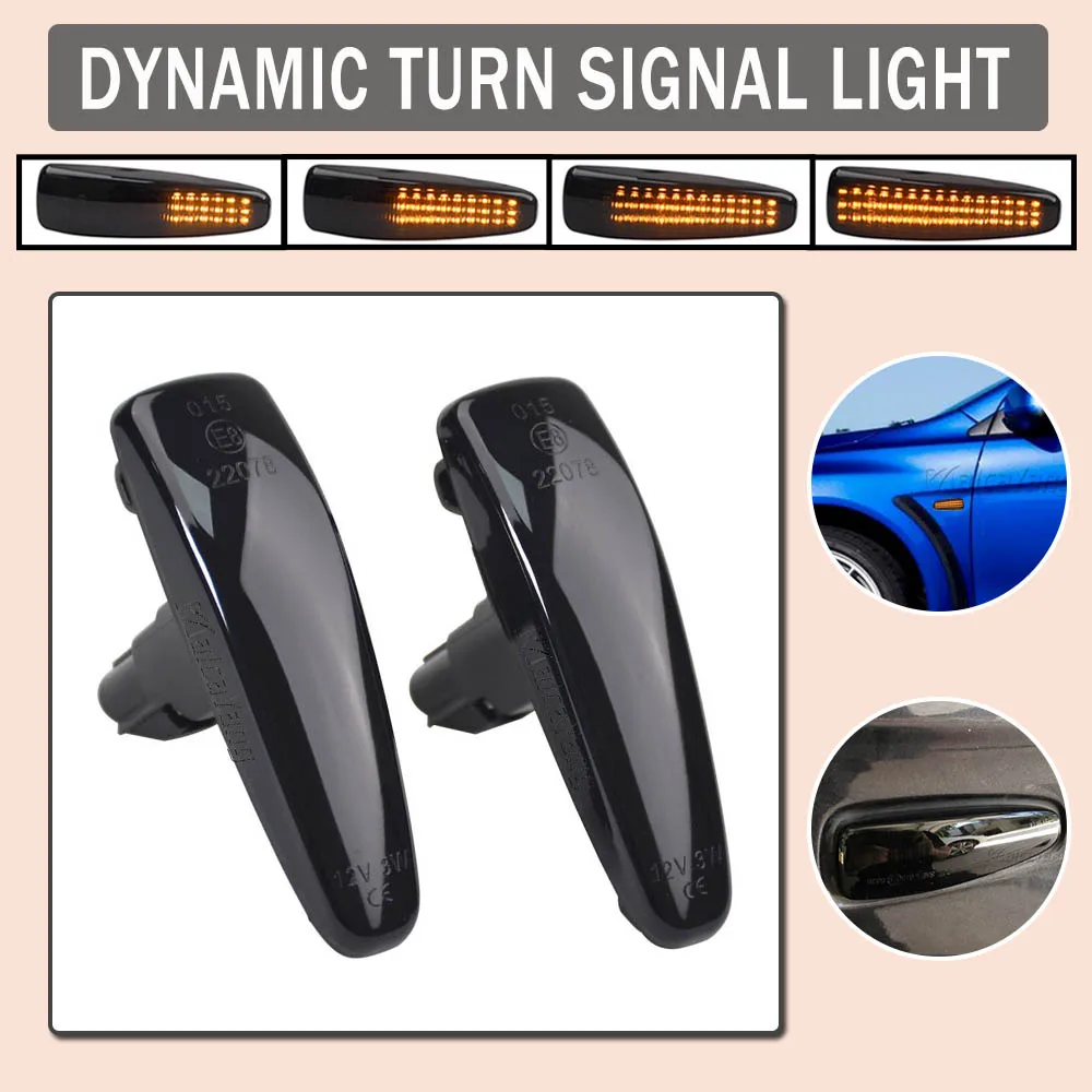 LED Side Fender Dynamic Turn Signal Light For Mitsubishi