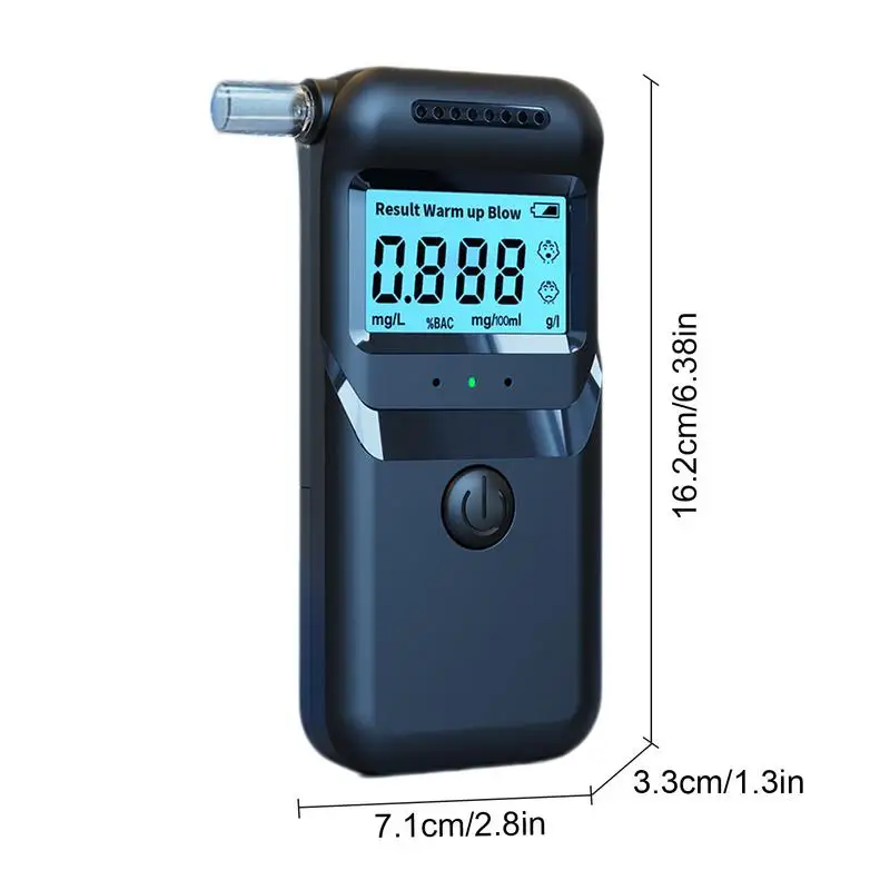 Lightweight Digital Alcohol Tester Professional Alcohol Detector Breathalyzer Polices Alcotester LCD Display Drunk Driving Test alcohol tester breath alcohol tester