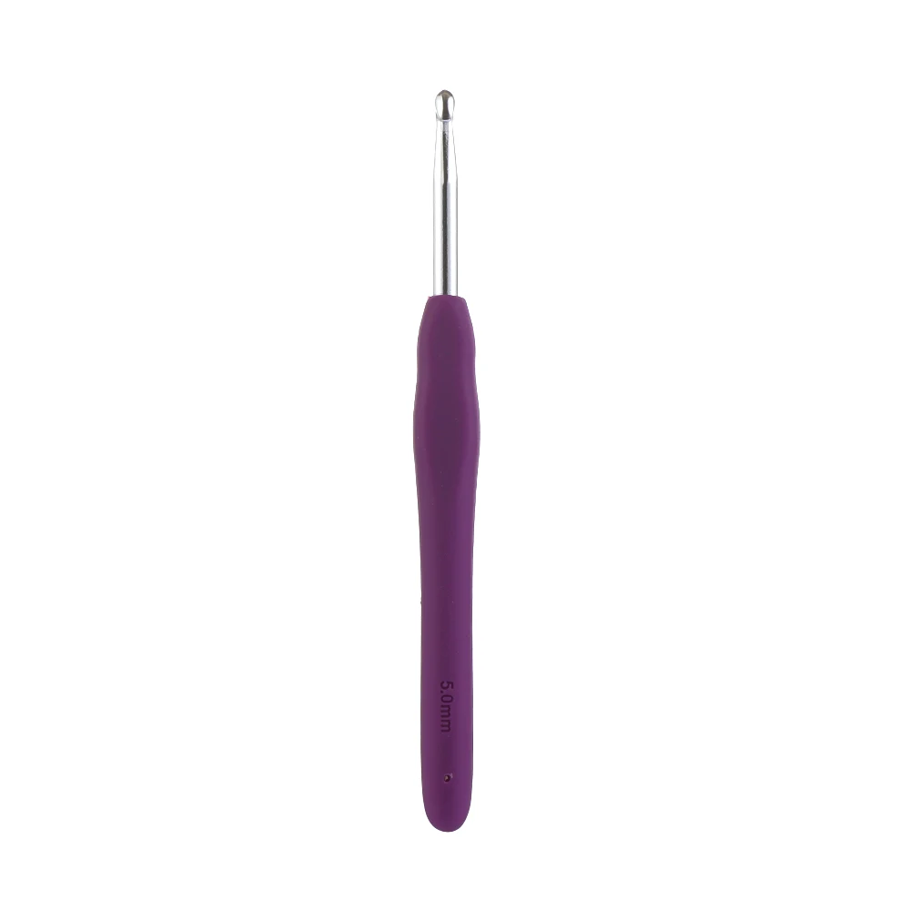 Description Picture 4 of item2.0-10mm Aluminum Crochet Hook Multicolor Soft Grip Knitting Needles DIY Weave Yarn Weave Crochet Ergonomic Handle Craft Tools