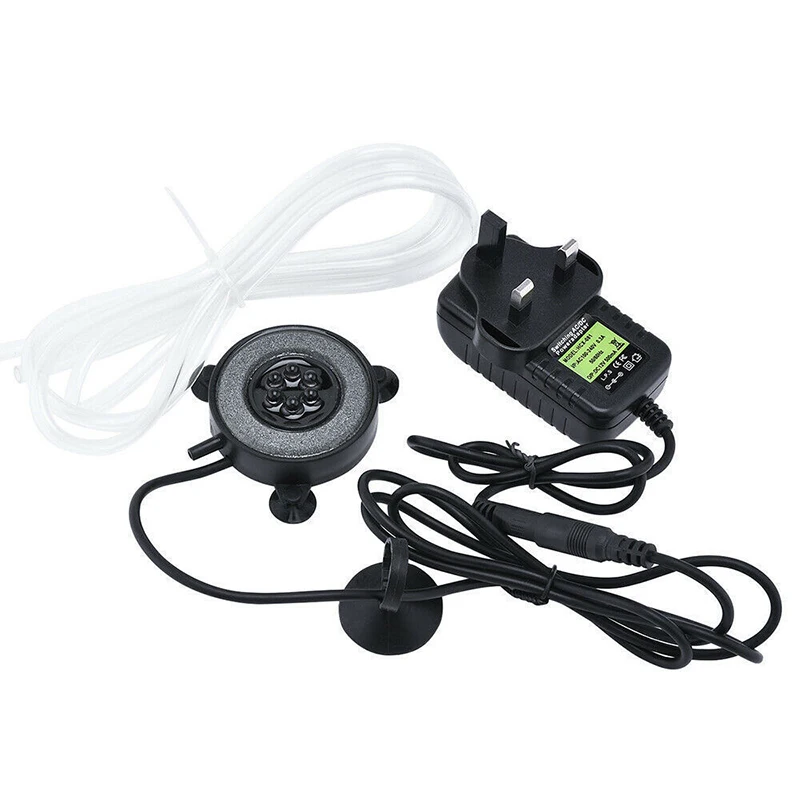 Aquarium LED Lamp Submersible Underwater Fish Tank Light Color Changing Air Light Bubble 6pcs Making Oxygen