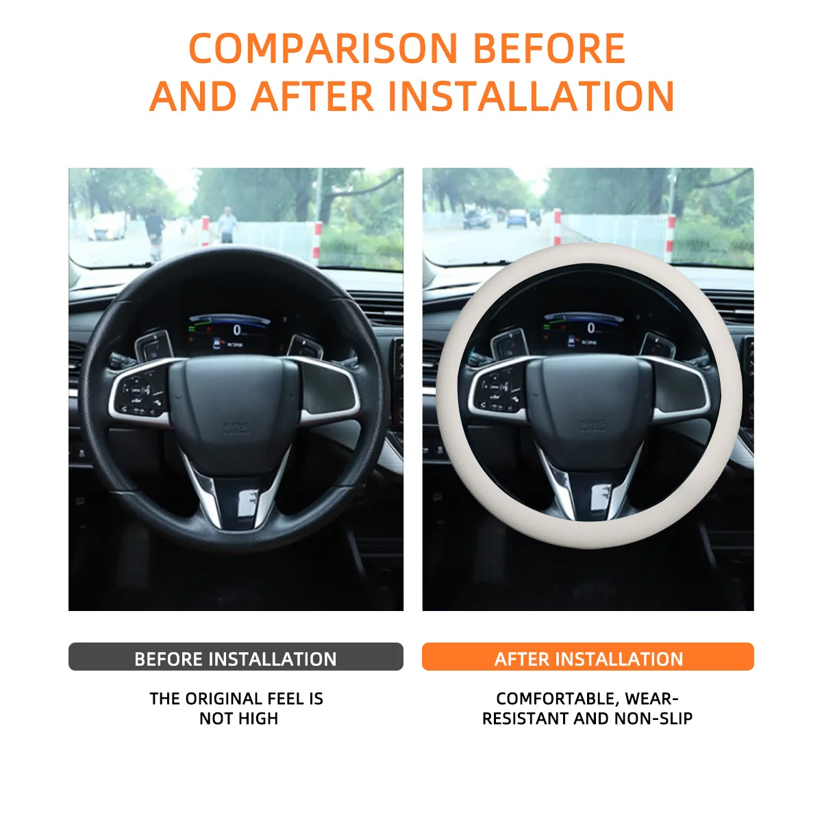 Automotive Steering Wheel Cover Silicone Protective Cover Automotive Decorative Steering Wheel Soft Multi Color