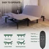 Adjustable Bed Frame Queen Size, Electric Base with Adjustable Bed Legs, Oxford Fabric Bedspread, Remote Control 6