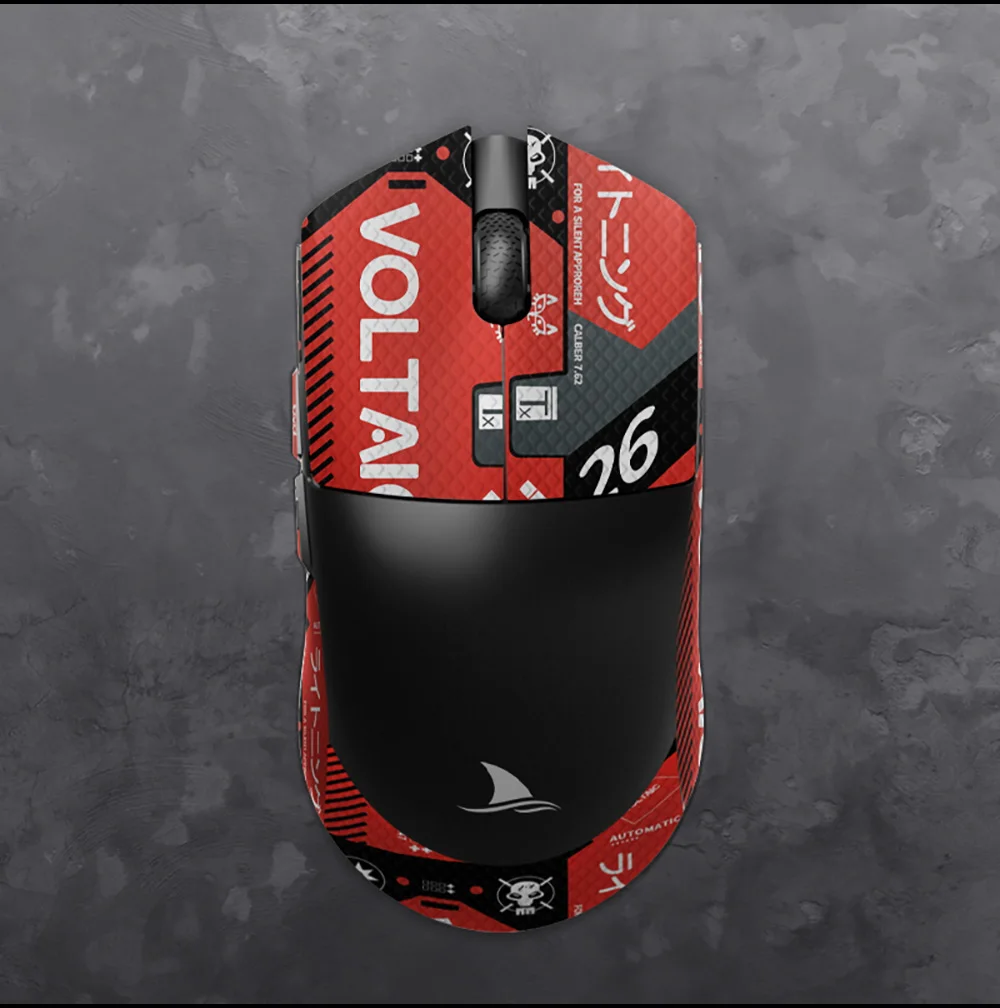 Pacote Rato Anti Deslizamento Adesivo para Motovelocidade Darmoshark m3 n3 sem Fio Bluetooth Gaming Esports Rato Branco Preto Vermelho Adesivo 1 - Imagem 5