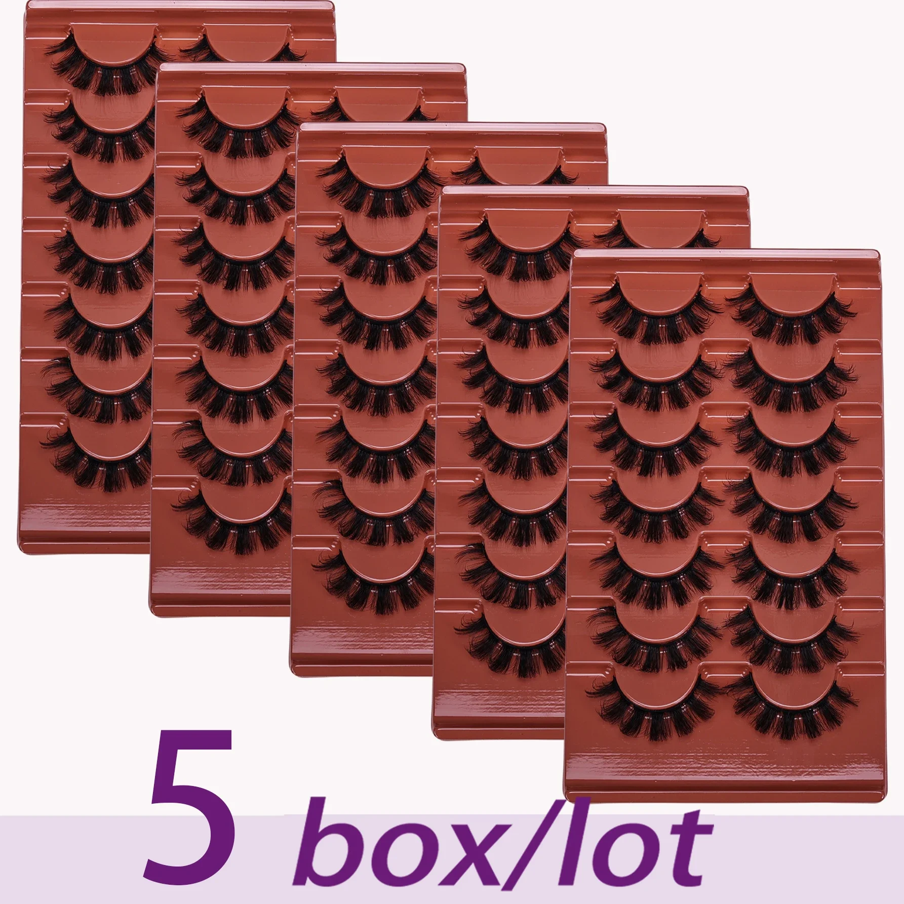 21 Paare/35 Paar flauschige gefälschte Wimpern Wispy falsche Wimpern Dickes Volumen gefälschte Wimpern lockige gefälschte Wimpern