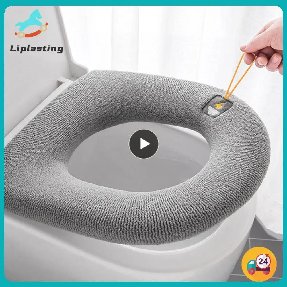

Toilet Seat Cushion Ferrule Four Seasons Thickened Toilet Cover Pad Universal Washable Household Bathroom Seat Cushion Warmer