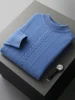 ADDONEE Men's 100% Cashmere Sweater O-neck Pullover Autumn Winter Soft Warm Long Sleeve Jumper Cashmere Knitwear 2