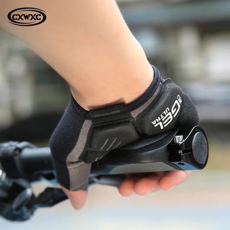 Bicycle Half Finger Shockproof Gloves With Thick GEL Silicone Breathable Anti-slip MTB Road Bike Cycling Quick Release Gloves 5