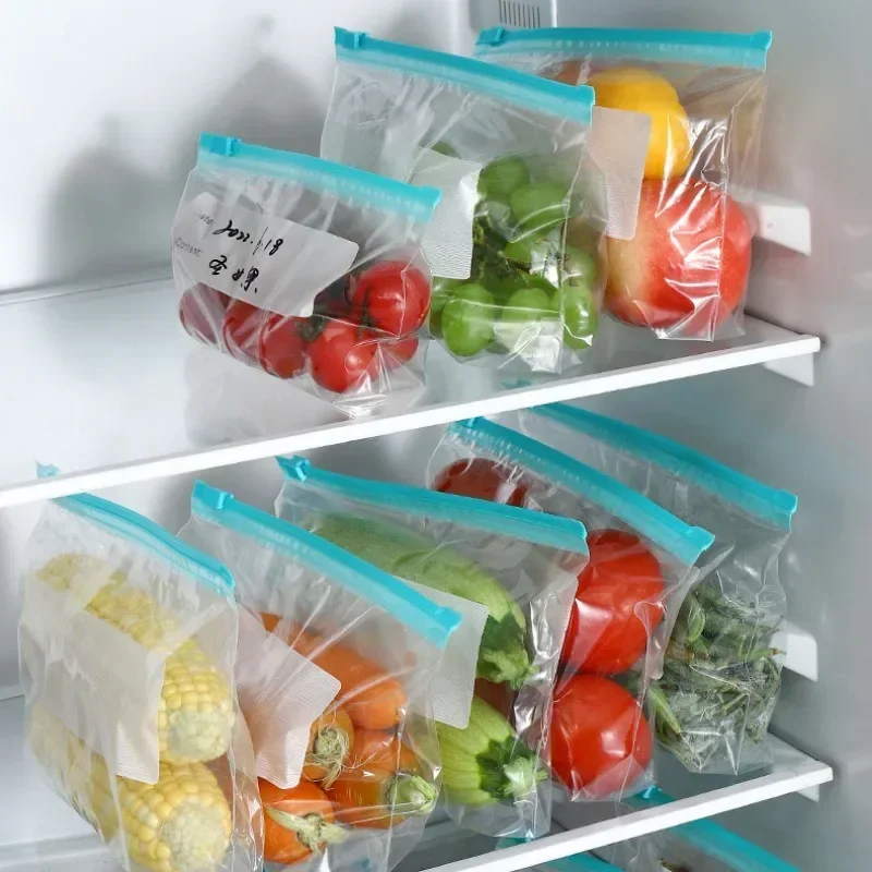 Zipper Plastic Bags food storage bags plastic food storage bags plastic zip lock bags Food Storage Organizers Reusable Fruit Grain Fresh-keeping Bag Food Bags Kitchen Storage Organization