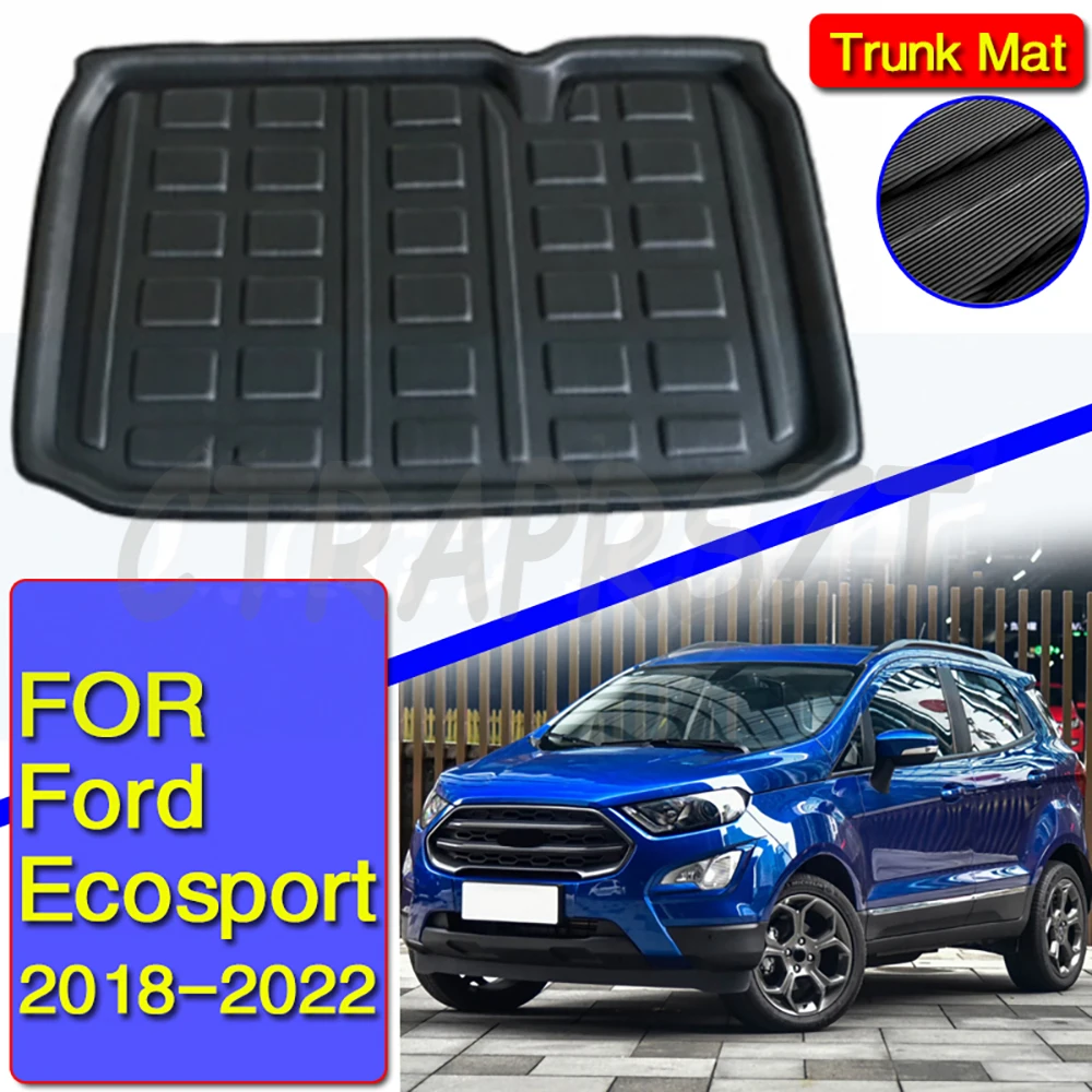 

Fashion Car Boot Mats For Ford EcoSport 2018-2022 Waterproof Carpet Muds Car Trunk Mats Storage Pads Auto Interior Accessories