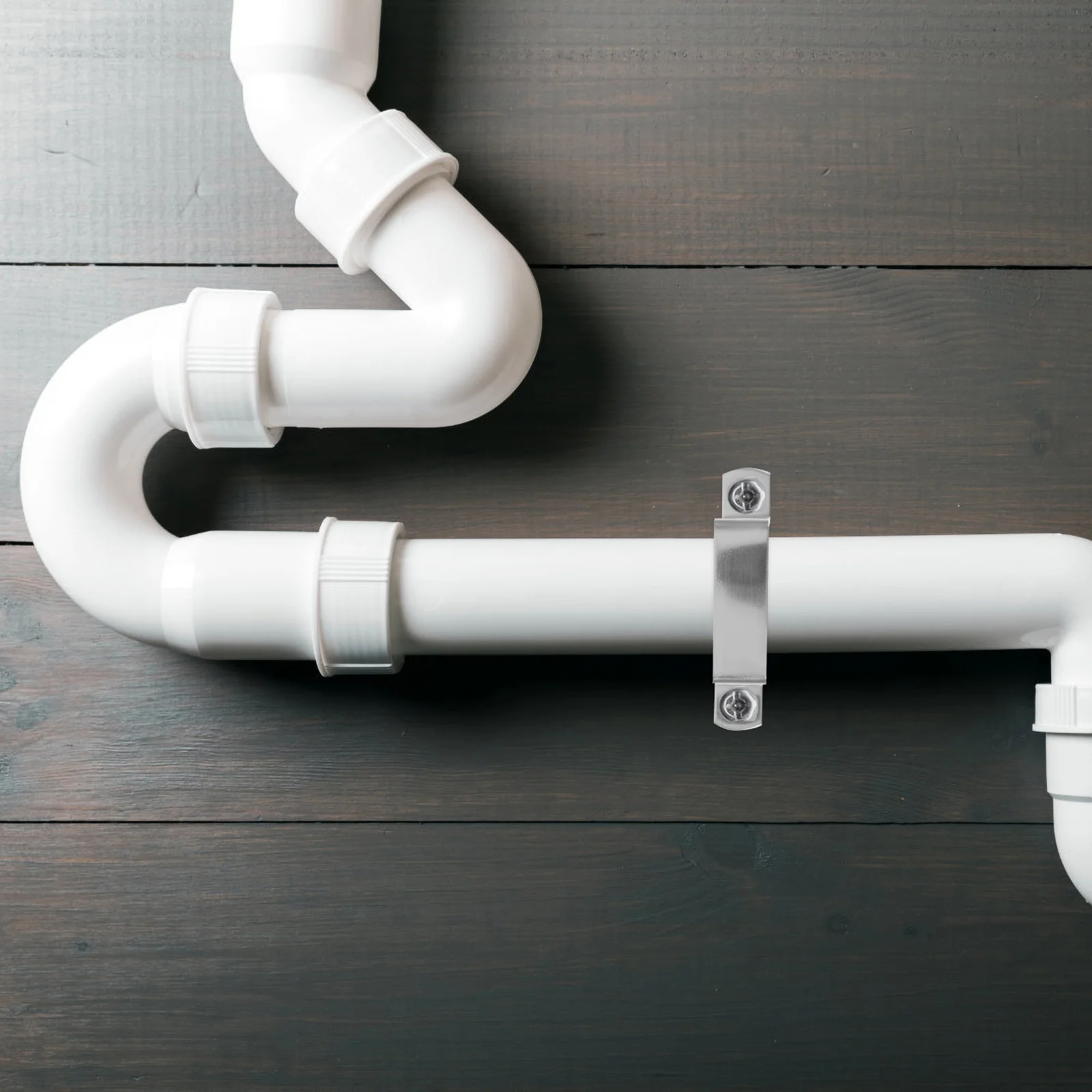 

Square Pipe Clamp Stainless Steel Buckle Thickened U-shaped Tube Clip Pipe Fasten Holder