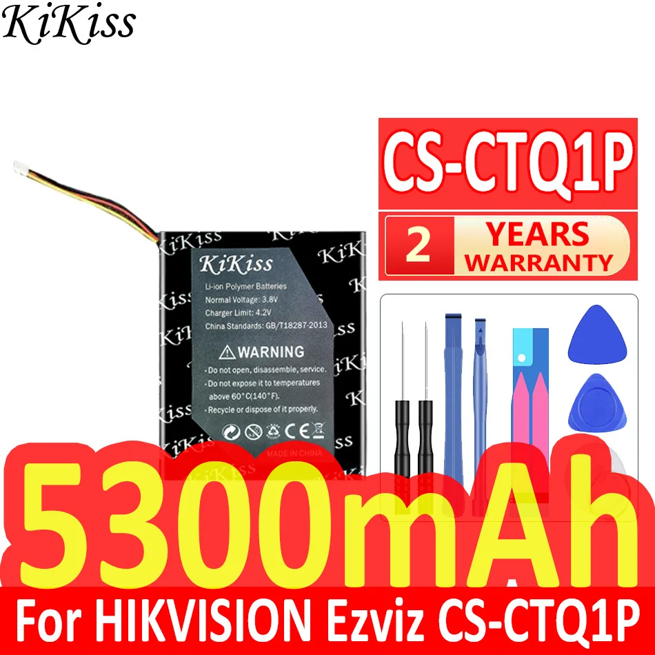 Batteria Potente Kikiss Da 5300Mah Per Hikvision Ezviz Cs-Ctq1P