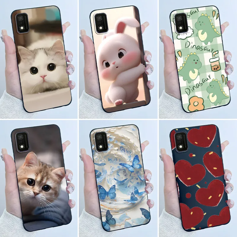 Adorable Cartoon Soft Silicone Protective Phone Case - Printed Design Cover