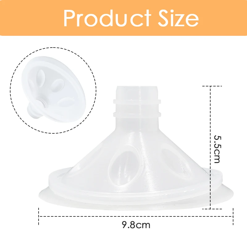 New Design 13/15/17/19/21/24mm Silicone Breast Pump Horn Caliber Size Converter With Shield Breast Pump Accessories
