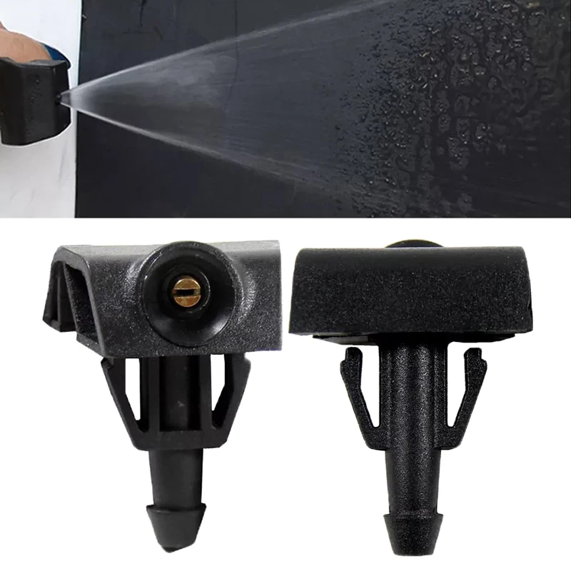 

2Pcs Universal Plastic Car Front Windshield Washer Wiper Water Spray Nozzle Fit Sprinkler Car Accessories