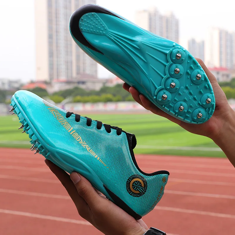 Description Picture 6 of itemOutdoor Track Field Shoes Men Training Spiked Spike Shoes Sneakers Lightweight Lace-up Sport Non-Slip Match Waterproof Athletic